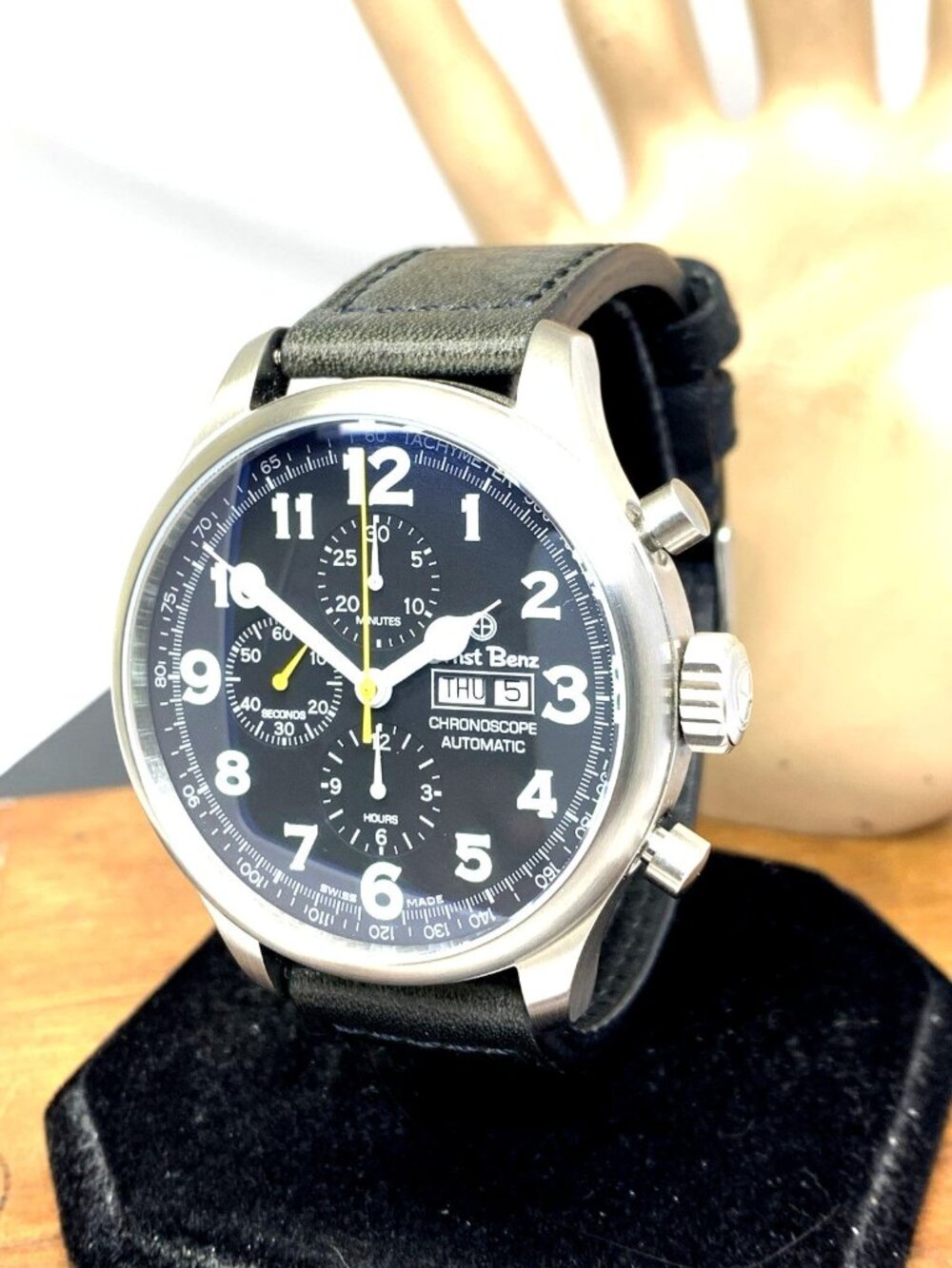 Ernst Benz Men's Watch GC10111 Chrono Scope Swiss Automatic Black Dial 47mm